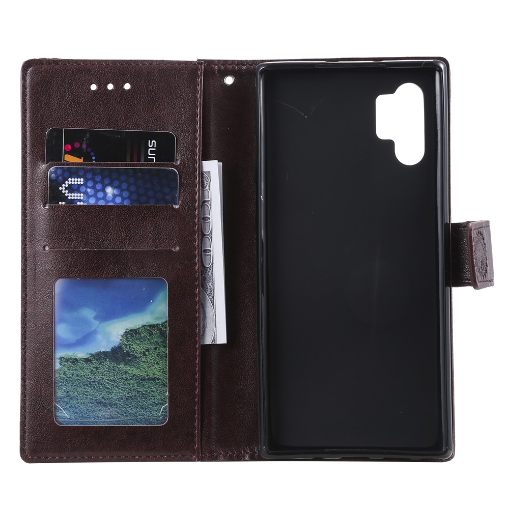 Imprinted Mandala Flower Wallet Leather Case with Strap for Samsung Galaxy A32 5G - Brown-4