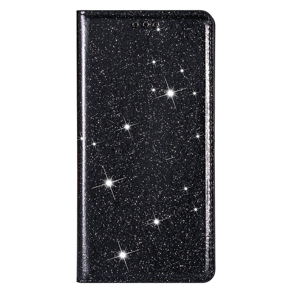 Para Samsung Galaxy S21 + Flash Powder Auto-absorvido Auto-fino Couro Capa De Suporte - Preto-3