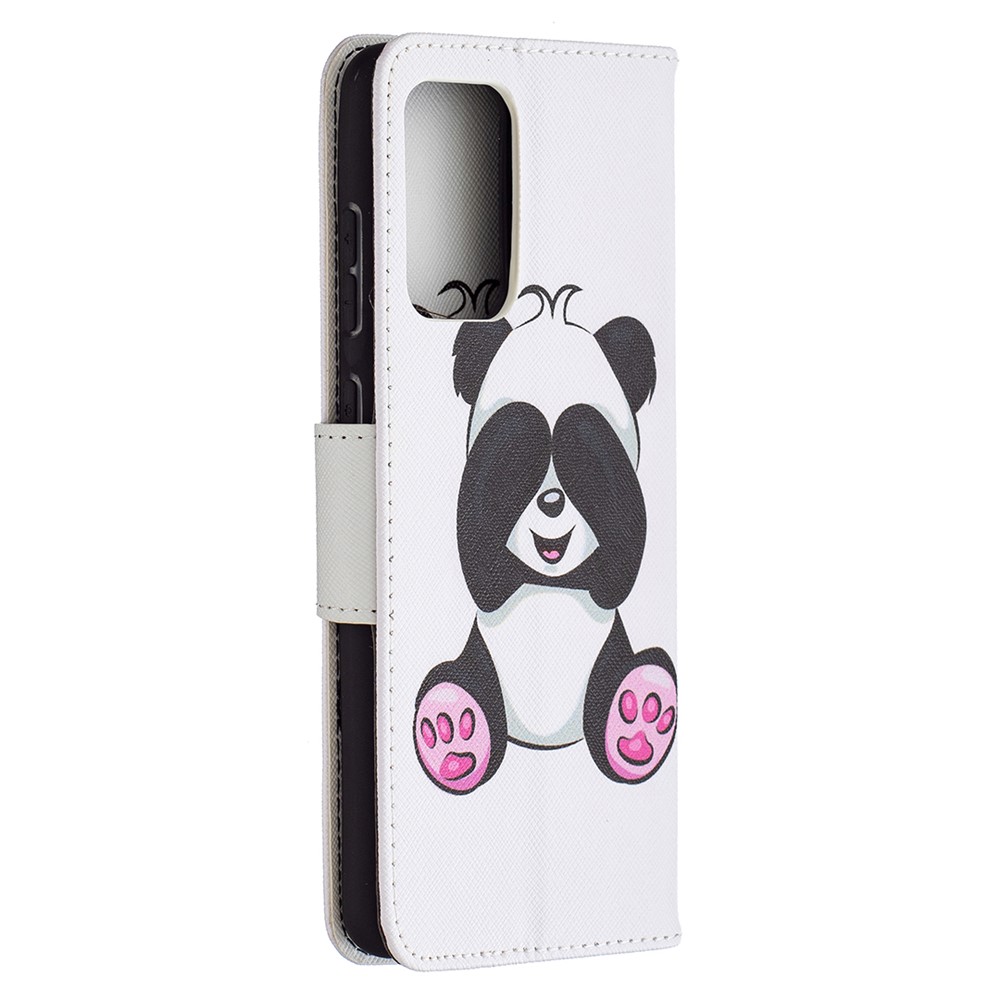 Wallet Pattern Printing Stand Flip Leather Phone Protective Shell for Samsung Galaxy A72 5G - Panda-3