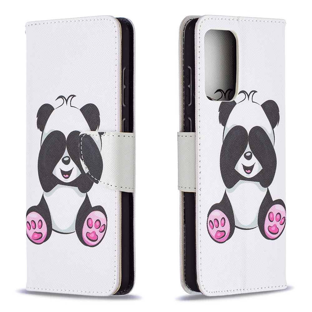 Wallet Pattern Printing Stand Flip Leather Phone Protective Shell for Samsung Galaxy A72 5G - Panda-4