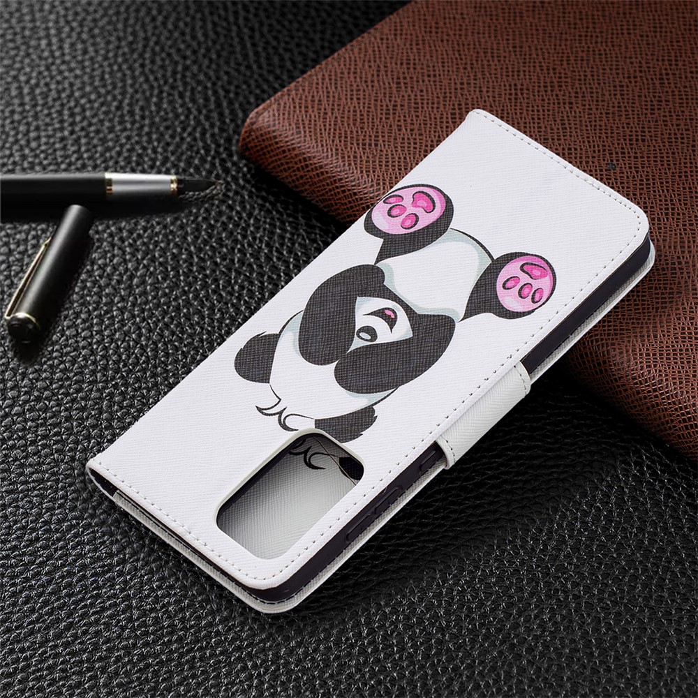 Wallet Pattern Printing Stand Flip Leather Phone Protective Shell for Samsung Galaxy A72 5G - Panda-8