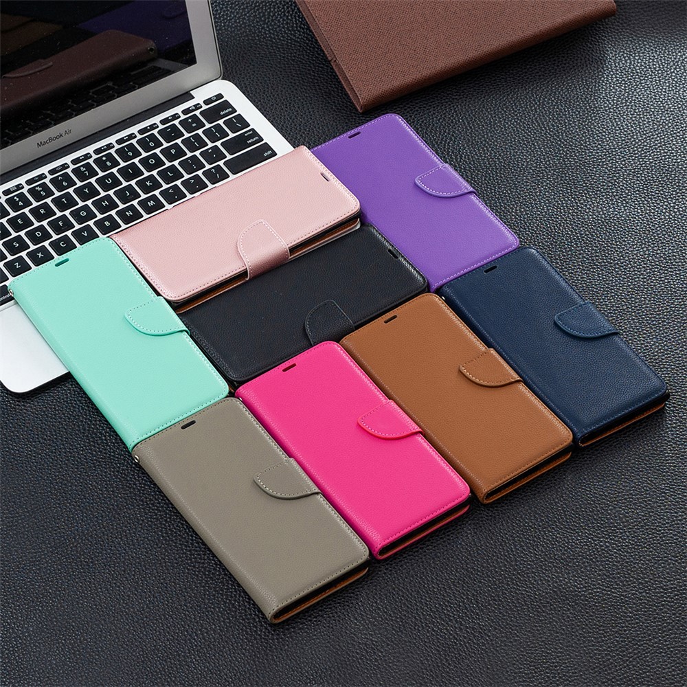 Litchi Surface with Wallet Leather Stand Case for Samsung Galaxy A72 5G - Rose Gold-10