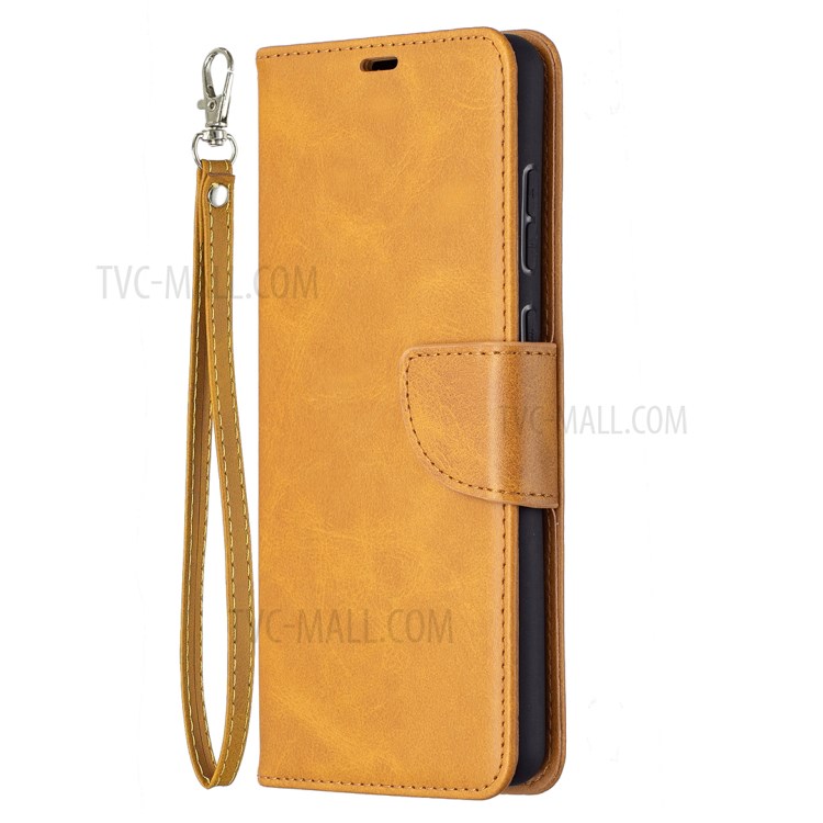 PU Leather Wallet Stylish Smartphone Case for Samsung Galaxy A72 5G - Yellow-2