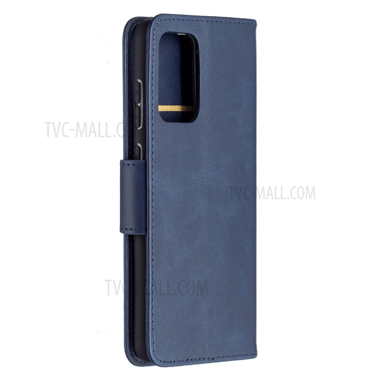 PU Leather Wallet Stylish Smartphone Case for Samsung Galaxy A72 5G / A72 4G - Blue-3
