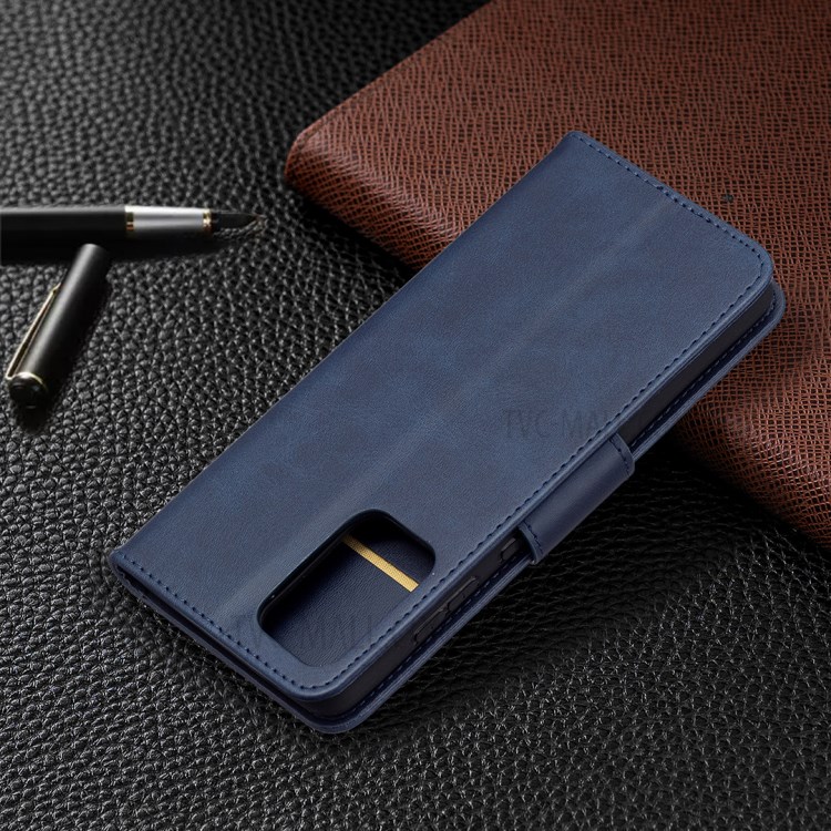 PU Leather Wallet Stylish Smartphone Case for Samsung Galaxy A72 5G / A72 4G - Blue-8