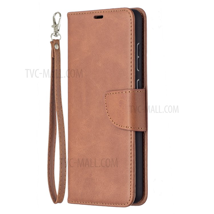 PU Leather Wallet Stylish Smartphone Case for Samsung Galaxy A72 5G / A72 4G - Brown-2