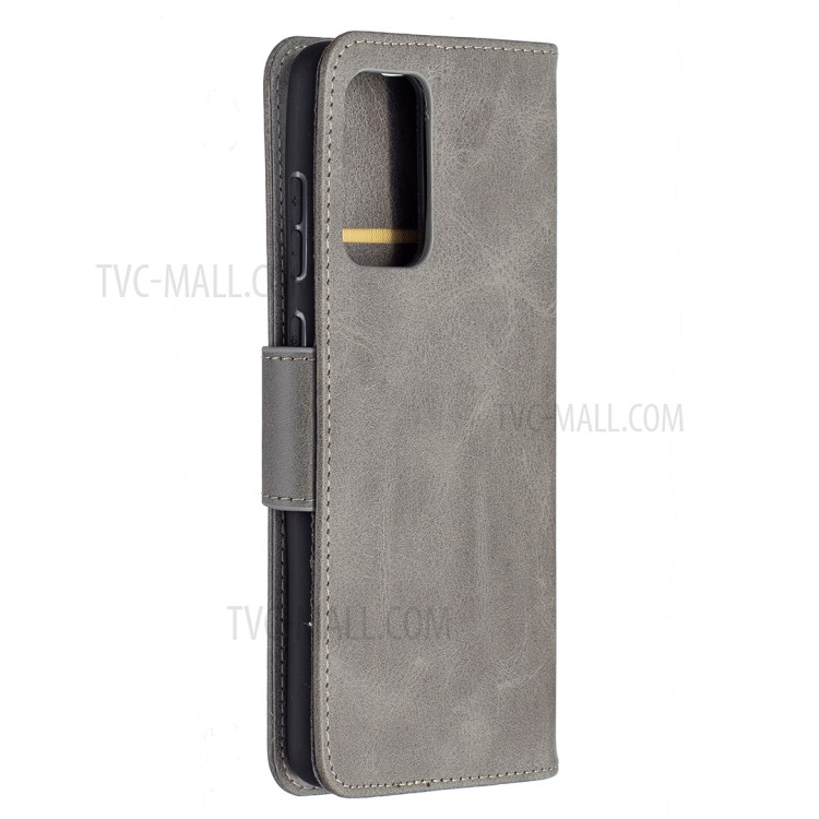 PU Leather Wallet Stylish Smartphone Case for Samsung Galaxy A72 5G - Grey-3