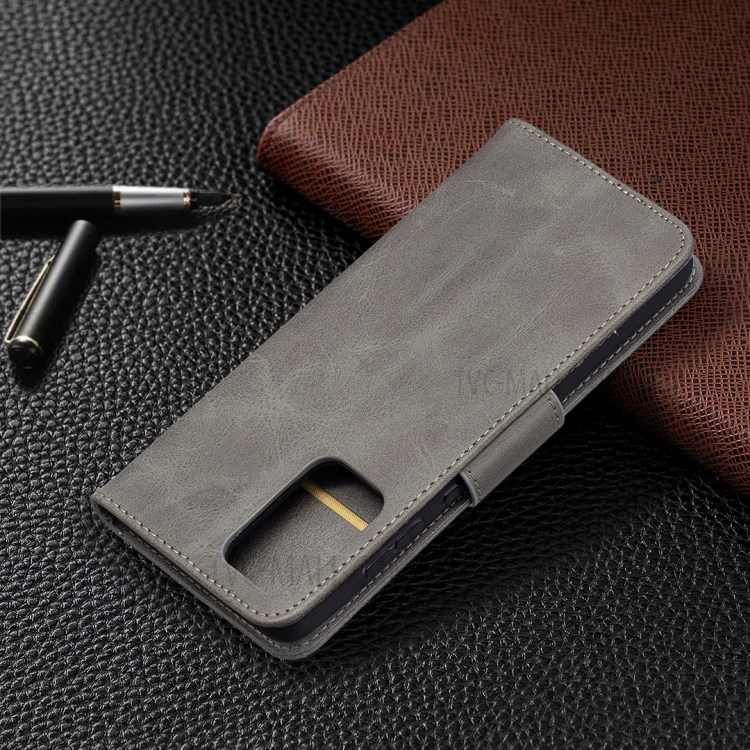 PU Leather Wallet Stylish Smartphone Case for Samsung Galaxy A72 5G - Grey-8