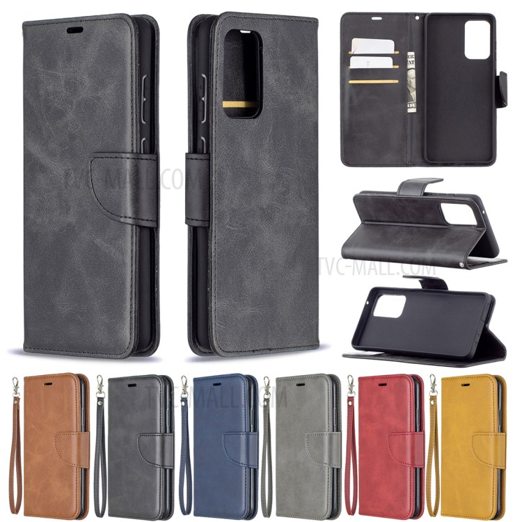 PU Leather Wallet Stylish Smartphone Case for Samsung Galaxy A72 5G - Black-10