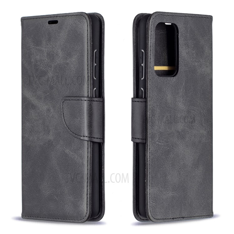 PU Leather Wallet Stylish Smartphone Case for Samsung Galaxy A72 5G - Black-4