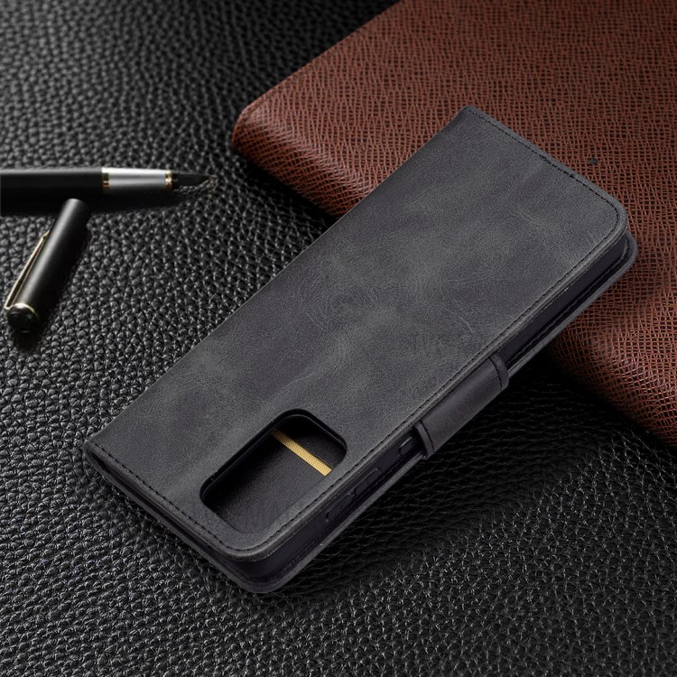 PU Leather Wallet Stylish Smartphone Case for Samsung Galaxy A72 5G - Black-8