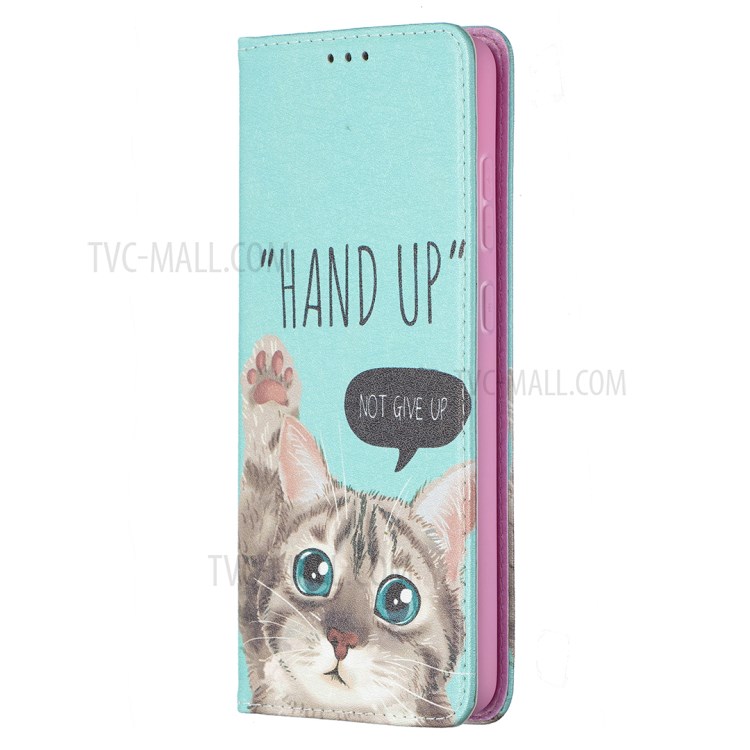 Magnetic Closure Stylish Patterned for Samsung Galaxy A72 5G PU Leather Stand Case - Cat-2
