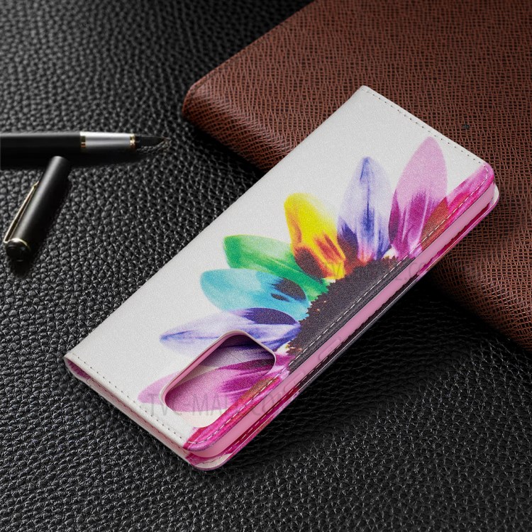 Magnetic Closure Stylish Patterned for Samsung Galaxy A72 5G PU Leather Stand Case - Sunflower-9