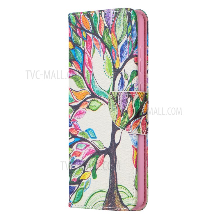 Hot Style Wallet Pattern Printing Stand Phone Case Cover for Samsung Galaxy A72 5G - Life Tree-2