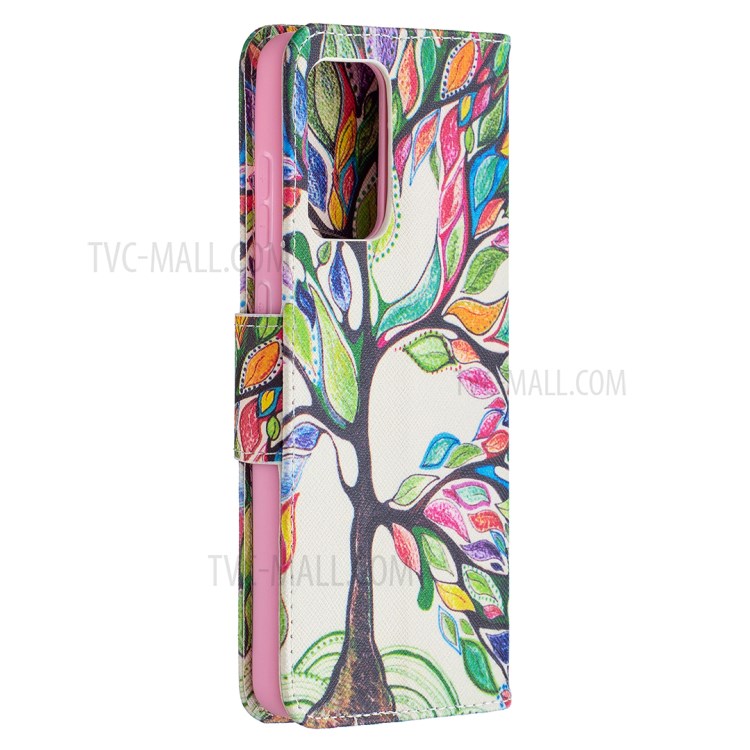 Hot Style Wallet Pattern Printing Stand Phone Case Cover for Samsung Galaxy A72 5G - Life Tree-3