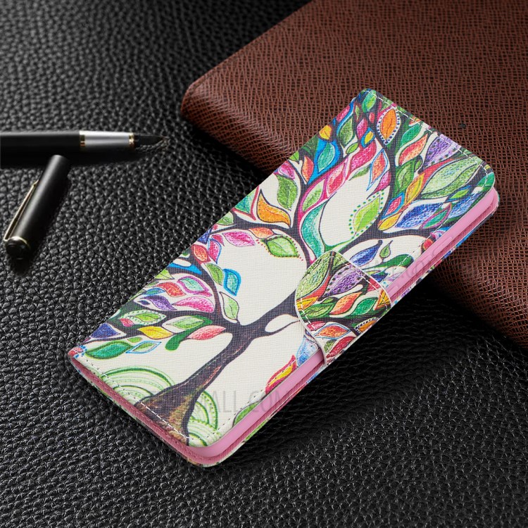 Hot Style Wallet Pattern Printing Stand Phone Case Cover for Samsung Galaxy A72 5G - Life Tree-7