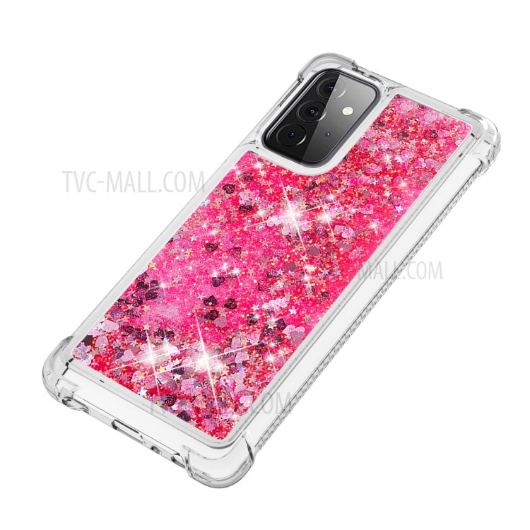 TPU Dynamic Quicksand Protective Cover Shell for Samsung Galaxy A72 5G - Rose-6