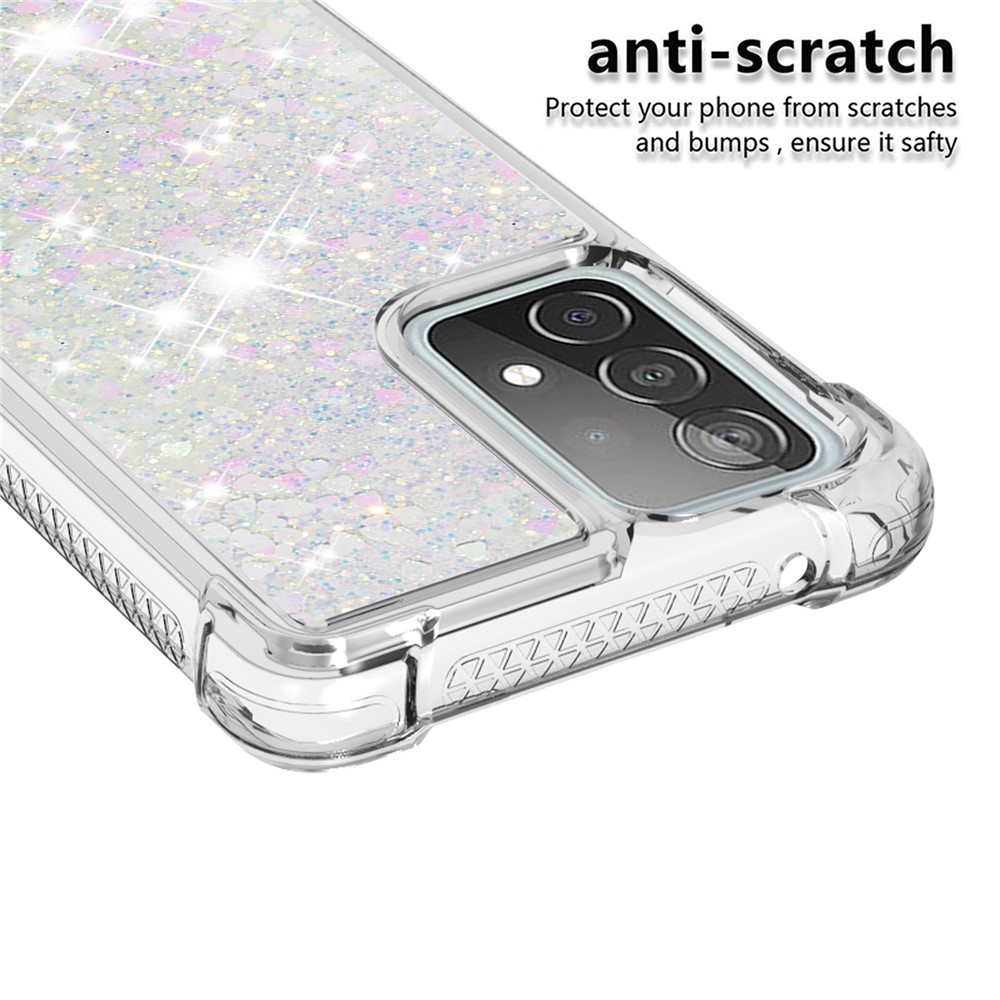 TPU Anti-ratch Dynamic Castersnd Cober Shell Para Samsung Galaxy A52 4G/5G / A52s 5G - Branco-4