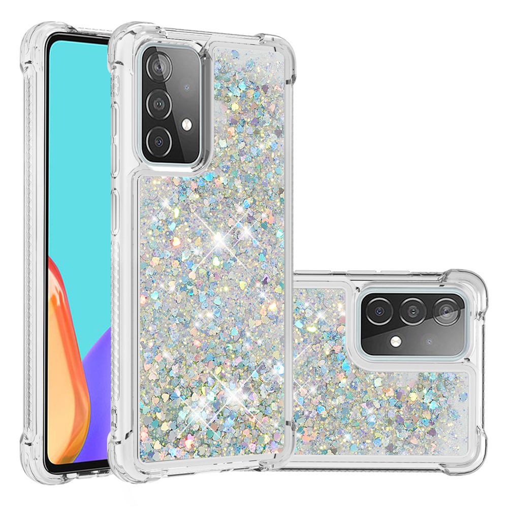TPU Anti-scratch Dynamic Quicksand Cover Shell for Samsung Galaxy A52 5G - Light Green-1