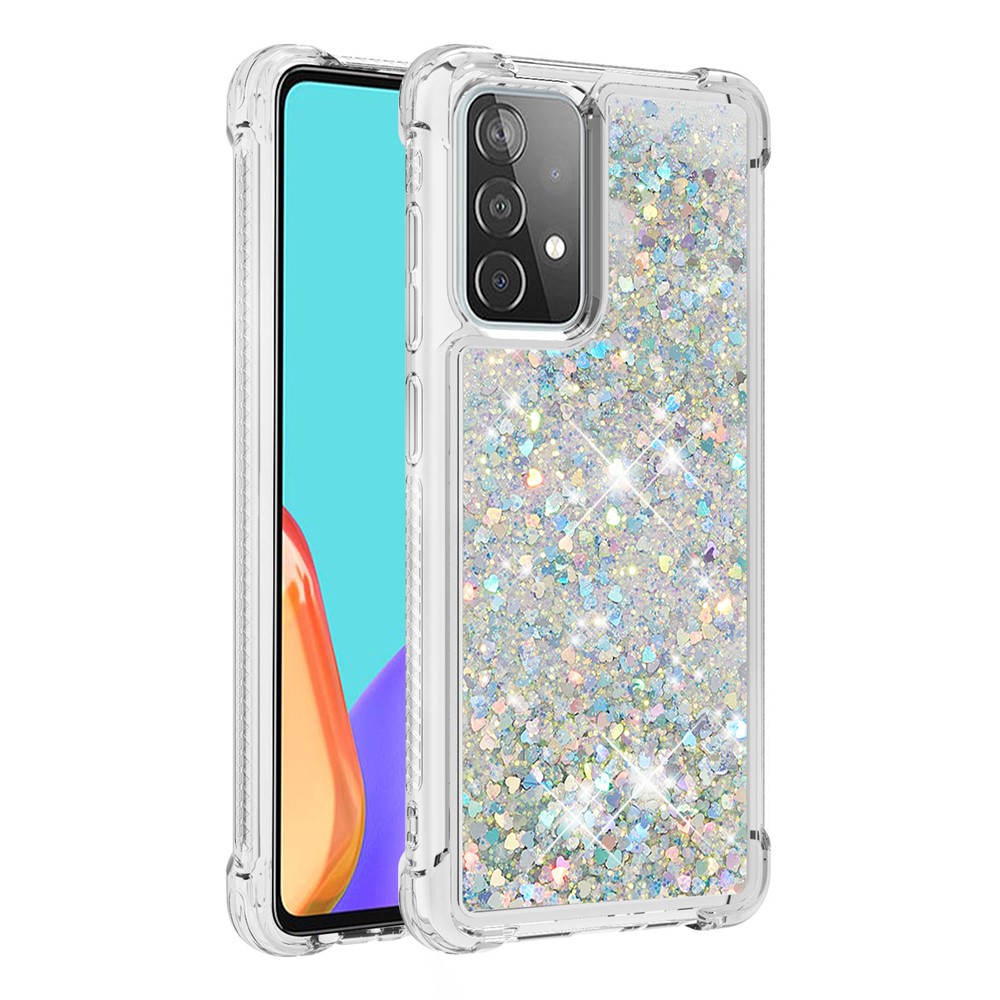 TPU Anti-scratch Dynamic Quicksand Cover Shell for Samsung Galaxy A52 5G - Light Green-3