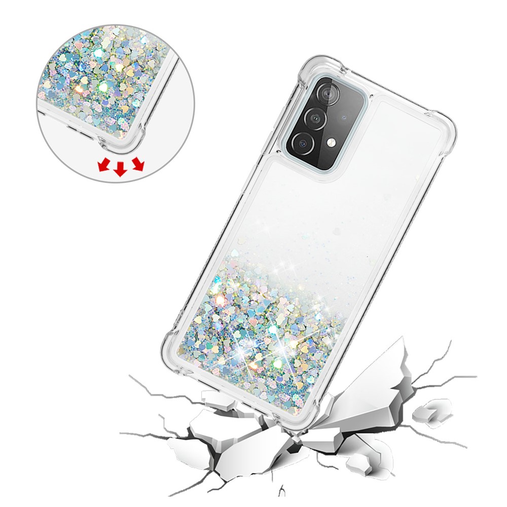 TPU Anti-scratch Dynamic Quicksand Cover Shell for Samsung Galaxy A52 5G - Light Green-5