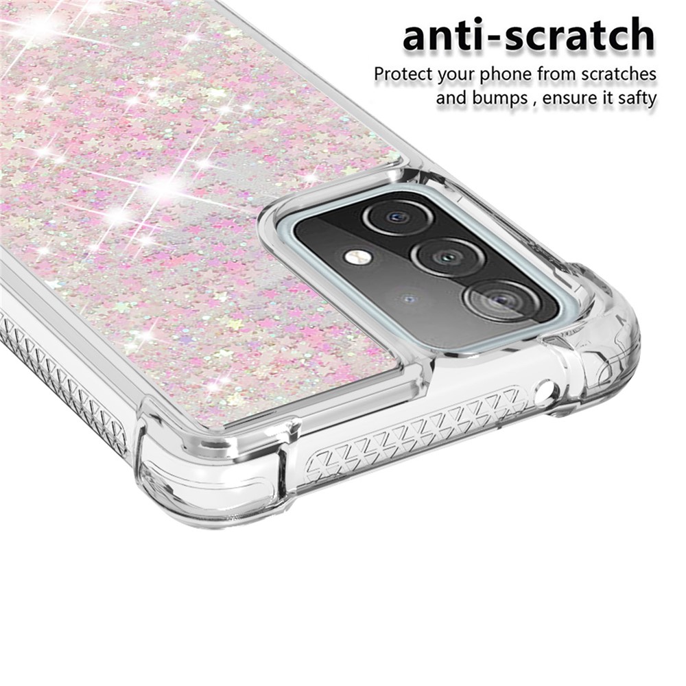 TPU Anti-scratch Dynamic Quicksand Cover Shell for Samsung Galaxy A52 5G - Pink-4