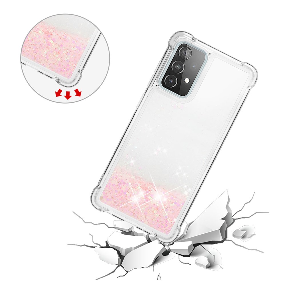 TPU Anti-scratch Dynamic Quicksand Cover Shell for Samsung Galaxy A52 5G - Pink-5