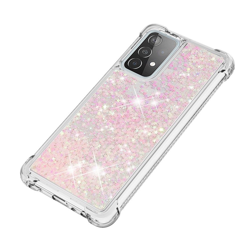 TPU Anti-scratch Dynamic Quicksand Cover Shell for Samsung Galaxy A52 5G - Pink-6