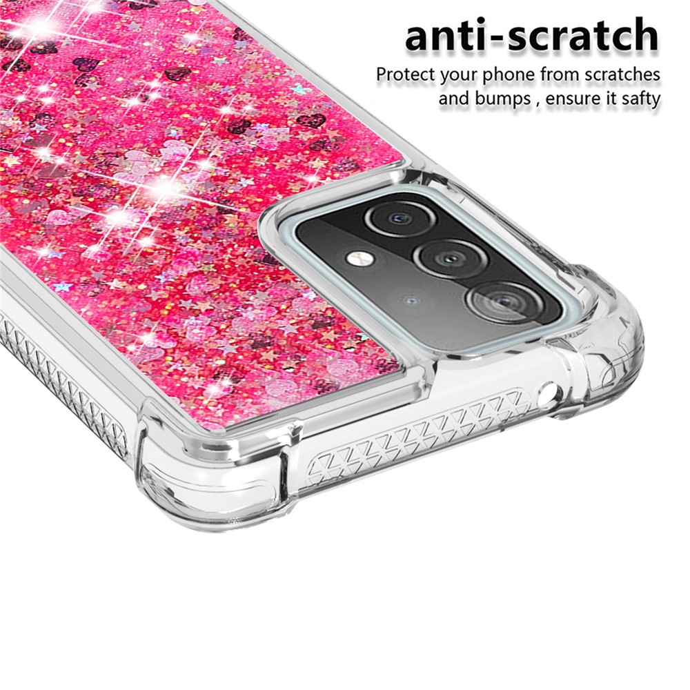 TPU Anti-scratch Dynamic Quicksand Cover Shell for Samsung Galaxy A52 5G - Rose-4