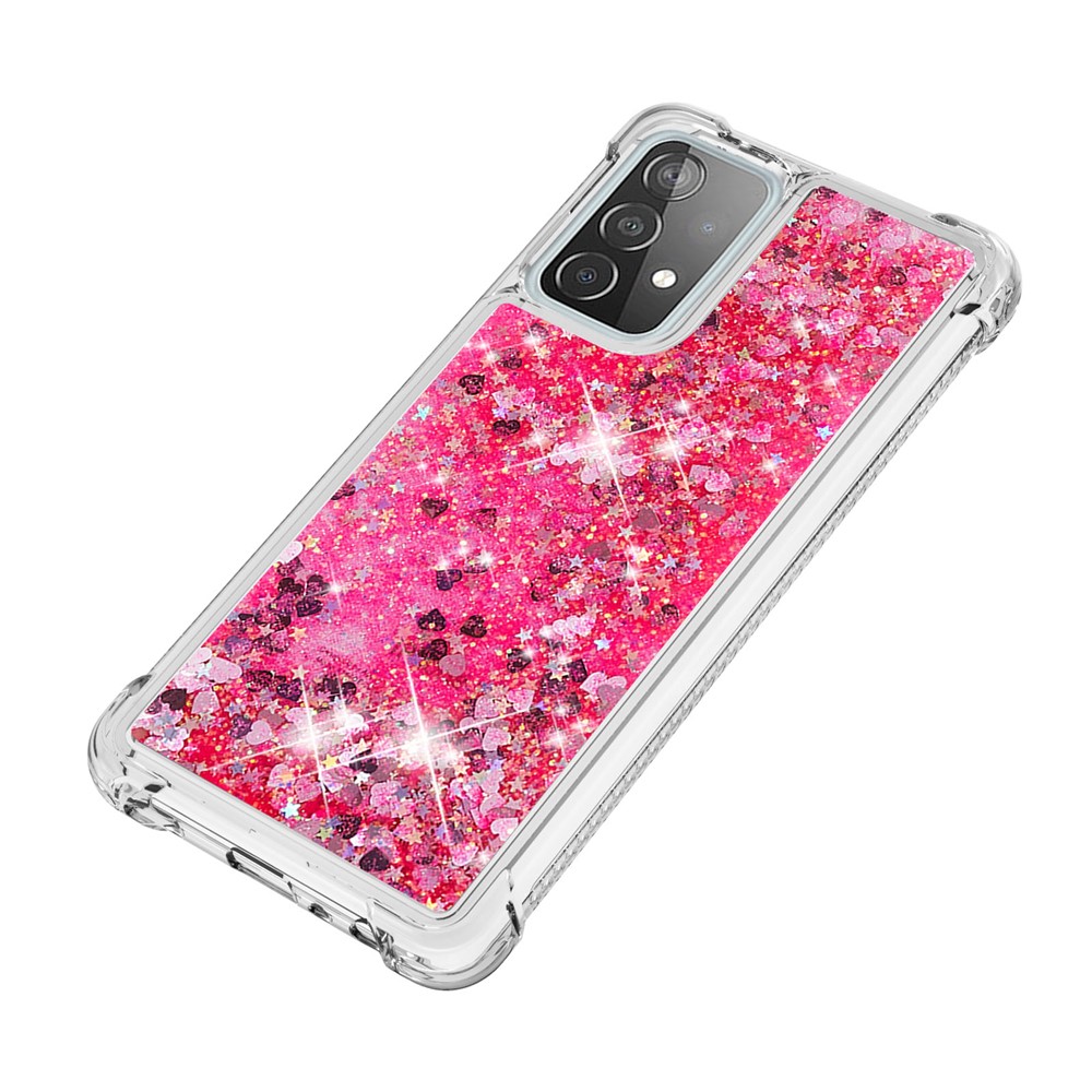 TPU Anti-scratch Dynamic Quicksand Cover Shell for Samsung Galaxy A52 5G - Rose-6