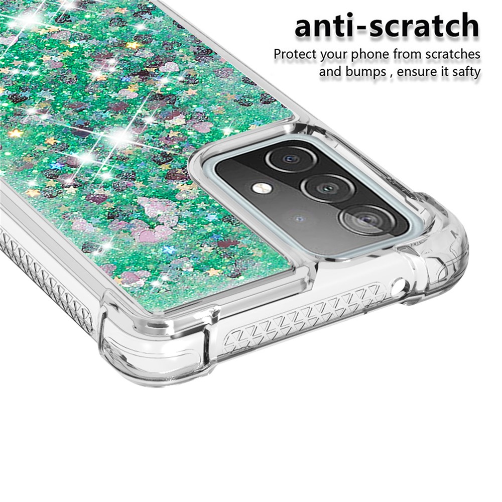 TPU Anti-scratch Dynamic Quicksand Cover Shell for Samsung Galaxy A52 5G - Green-4