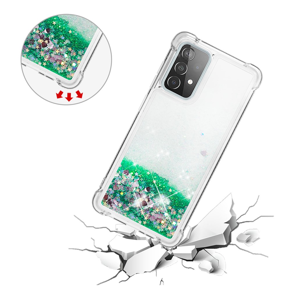 TPU Anti-scratch Dynamic Quicksand Cover Shell Für Samsung Galaxy A52 4G/5G / A52s 5g - Grün-5