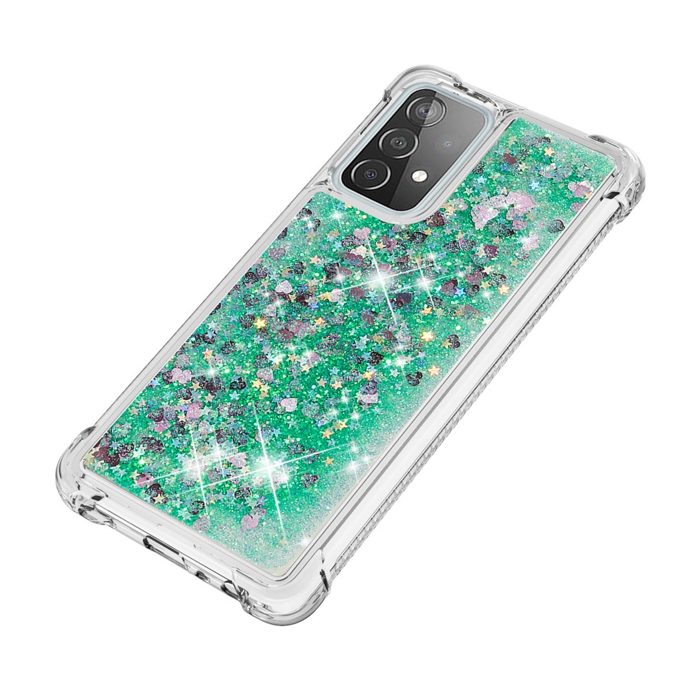 TPU Anti-scratch Dynamic Quicksand Cover Shell for Samsung Galaxy A52 5G - Green-6
