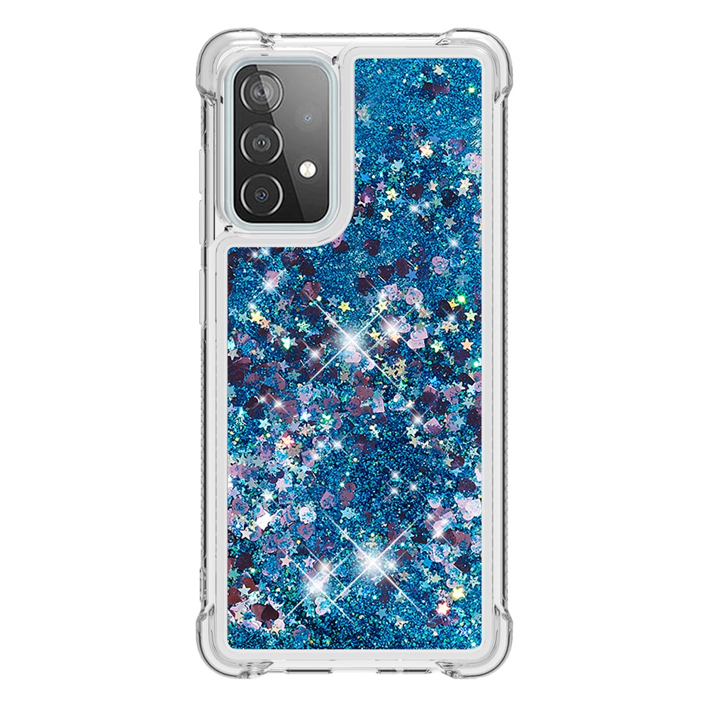 TPU Anti-scratch Dynamic Quicksand Cover Shell for Samsung Galaxy A52 5G - Blue-2