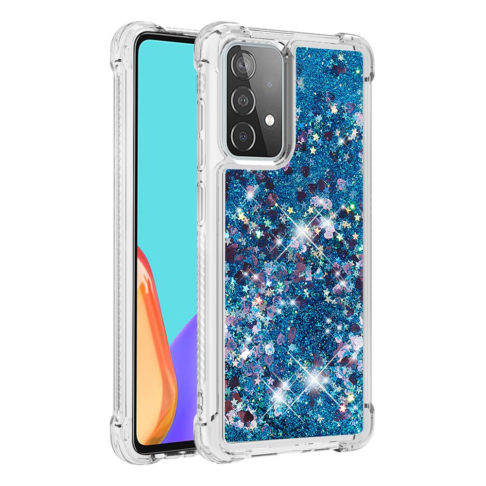 TPU Anti-scratch Dynamic Quicksand Cover Shell for Samsung Galaxy A52 5G - Blue-3