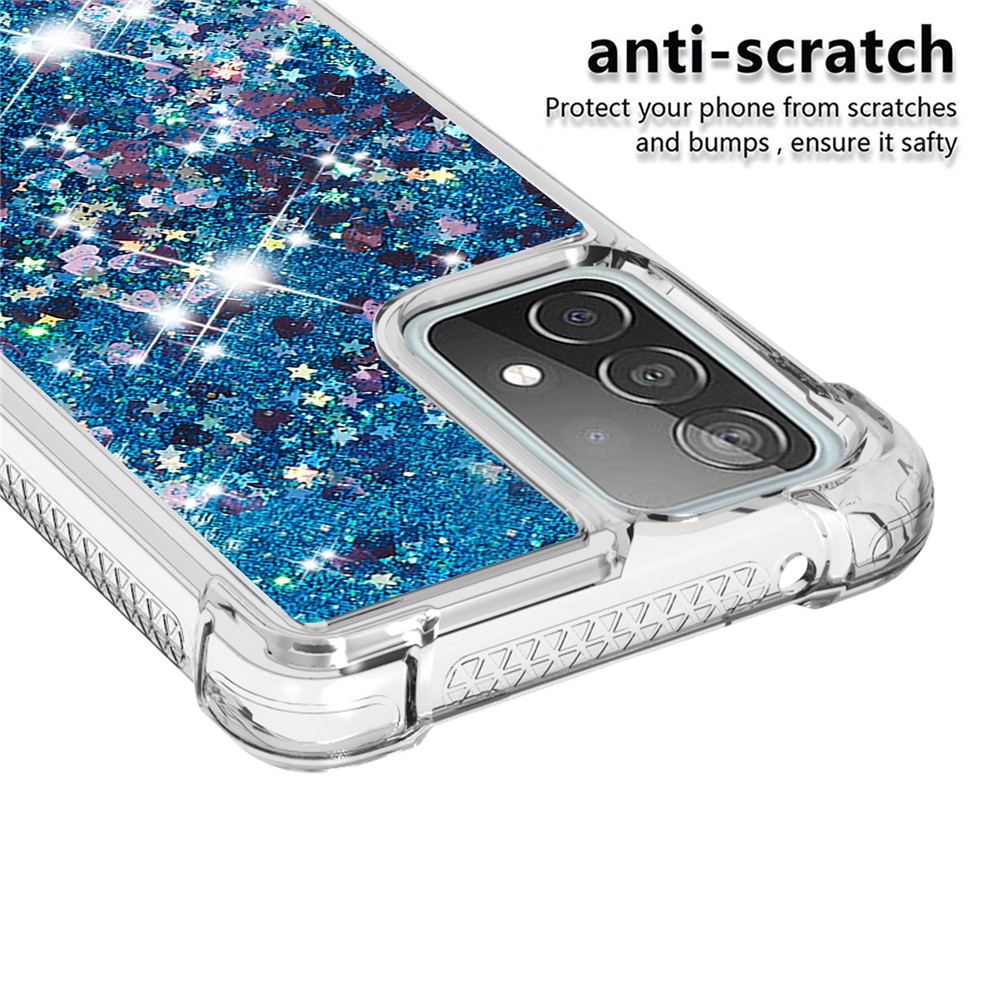 TPU Anti-scratch Dynamic Quicksand Cover Shell for Samsung Galaxy A52 5G - Blue-4