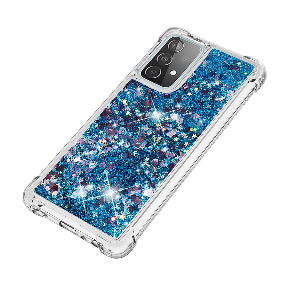 TPU Anti-scratch Dynamic Quicksand Cover Shell for Samsung Galaxy A52 5G - Blue-6