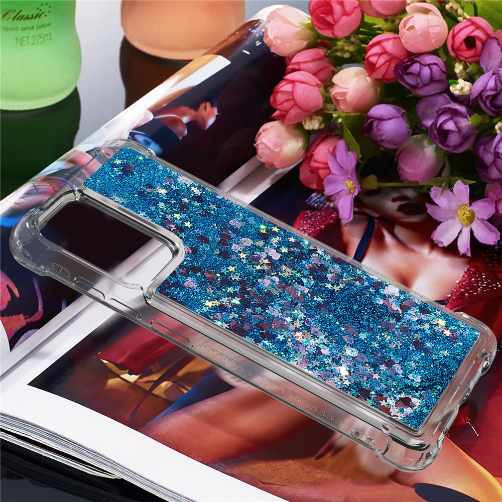 TPU Anti-scratch Dynamic Quicksand Cover Shell for Samsung Galaxy A52 5G - Blue-7