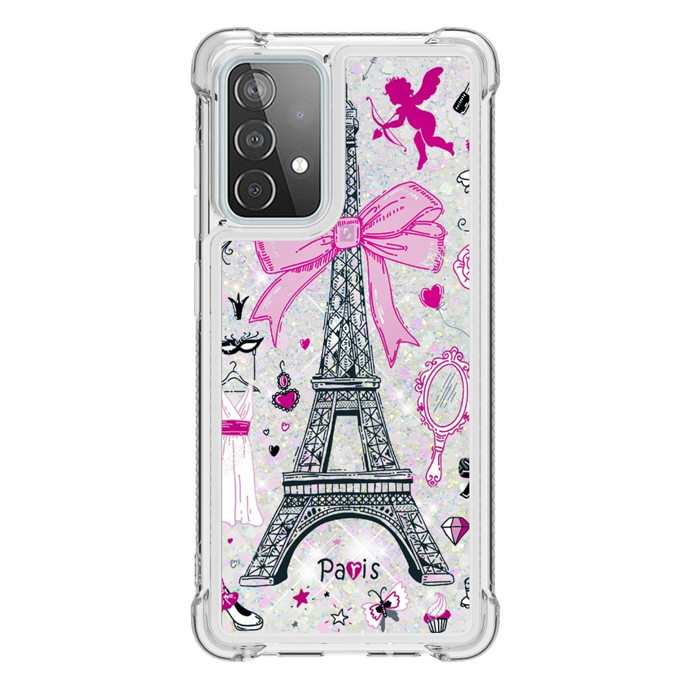 Patterned Quicksand Shockproof Protector for Samsung Galaxy A52 5G TPU Shell - Tower-2
