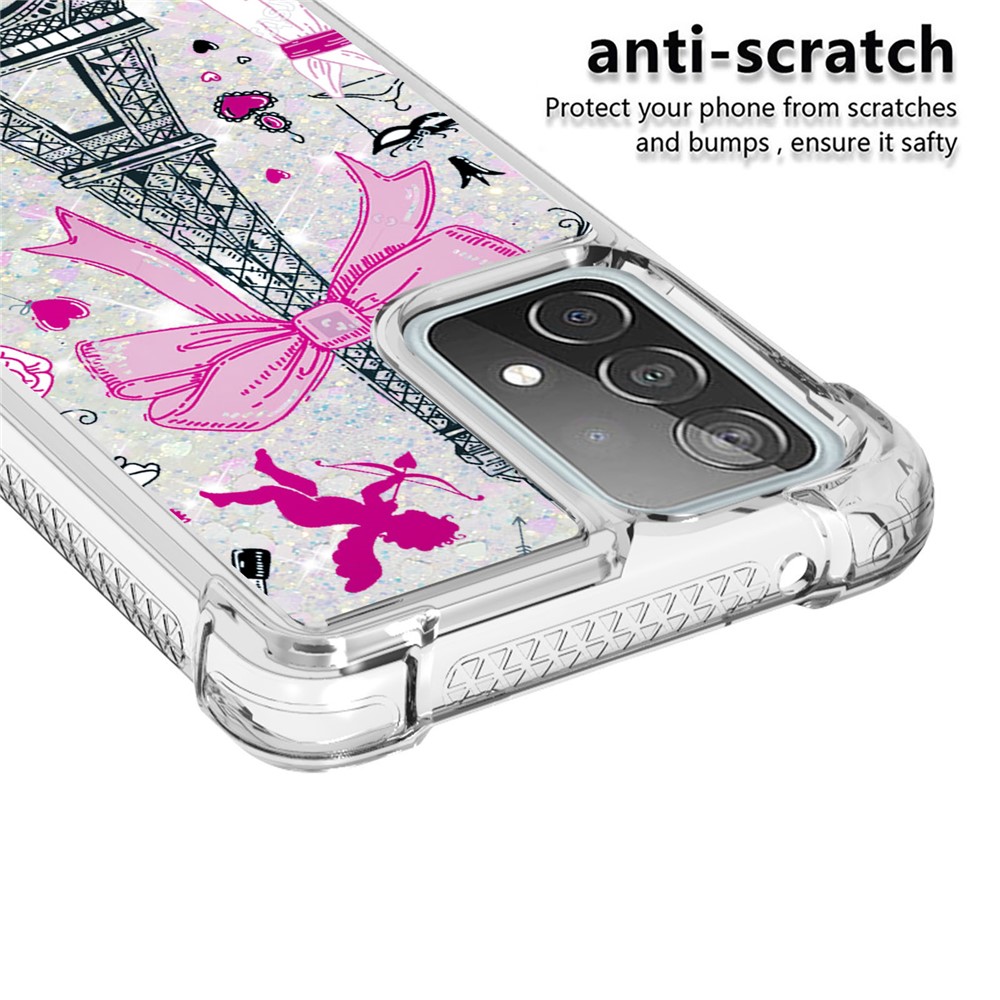 Patterned Quicksand Shockproof Protector for Samsung Galaxy A52 5G TPU Shell - Tower-4