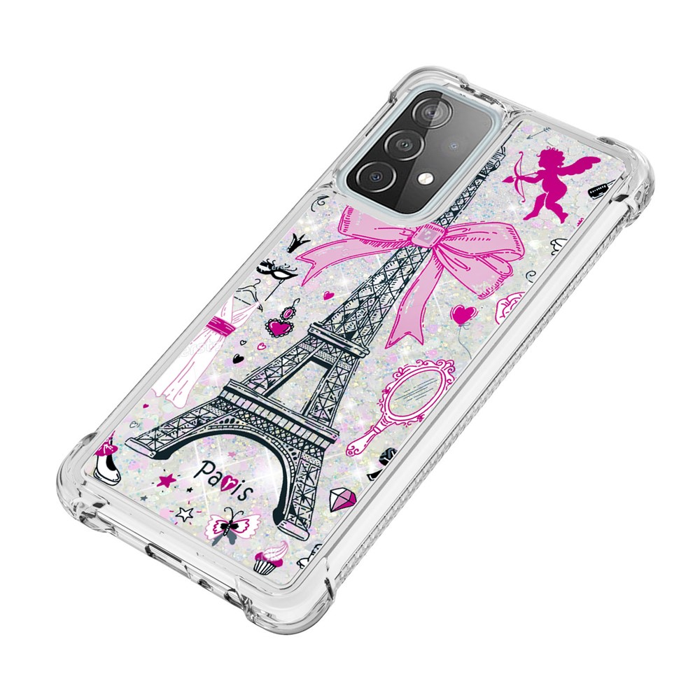 Patterned Quicksand Shockproof Protector for Samsung Galaxy A52 5G TPU Shell - Tower-6