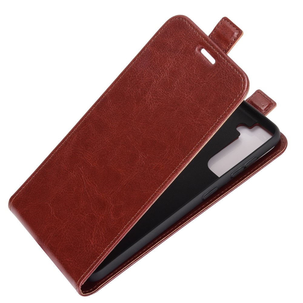Crazy Horse Texture Vertical Flip Leather Card Holder Case for Samsung Galaxy S21 Plus - Brown-3