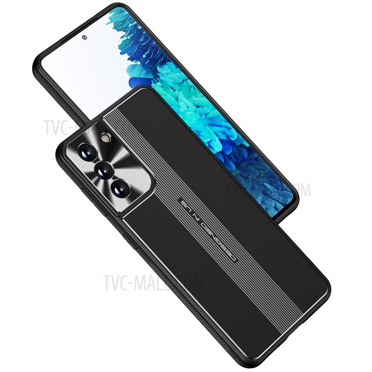 Shockproof Drop-proof TPU + Metal Hybrid Phone Protective Case for Samsung Galaxy S21+ - Black-4