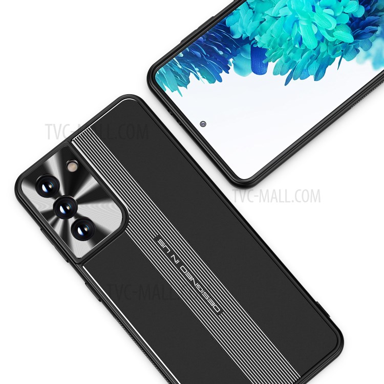 Shockproof Drop-proof TPU + Metal Hybrid Phone Protective Case for Samsung Galaxy S21+ - Black-5