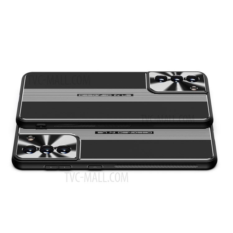 Shockproof Drop-proof TPU + Metal Hybrid Phone Protective Case for Samsung Galaxy S21+ - Black-7