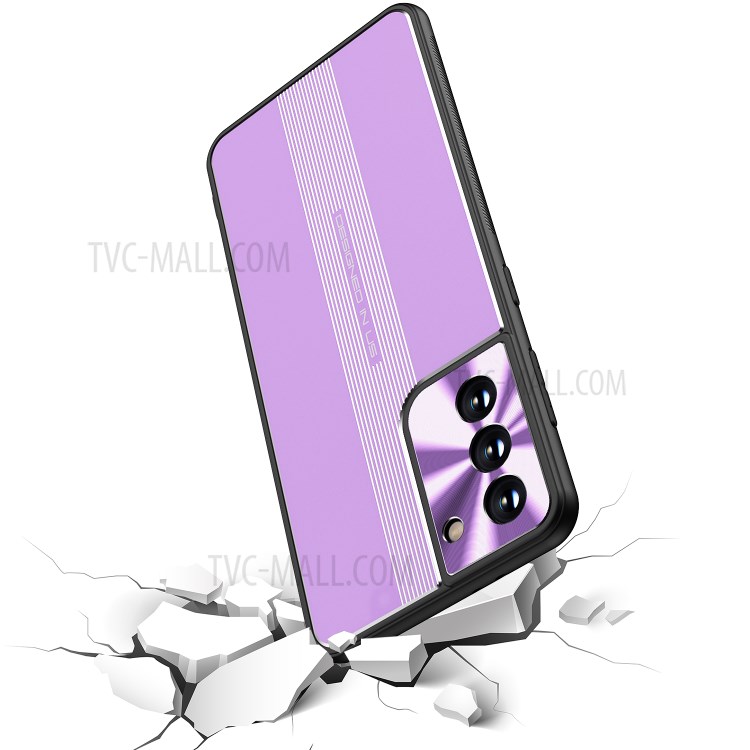 Shockproof Drop-proof TPU + Metal Hybrid Phone Protective Case for Samsung Galaxy S21+ 5G - Purple-6