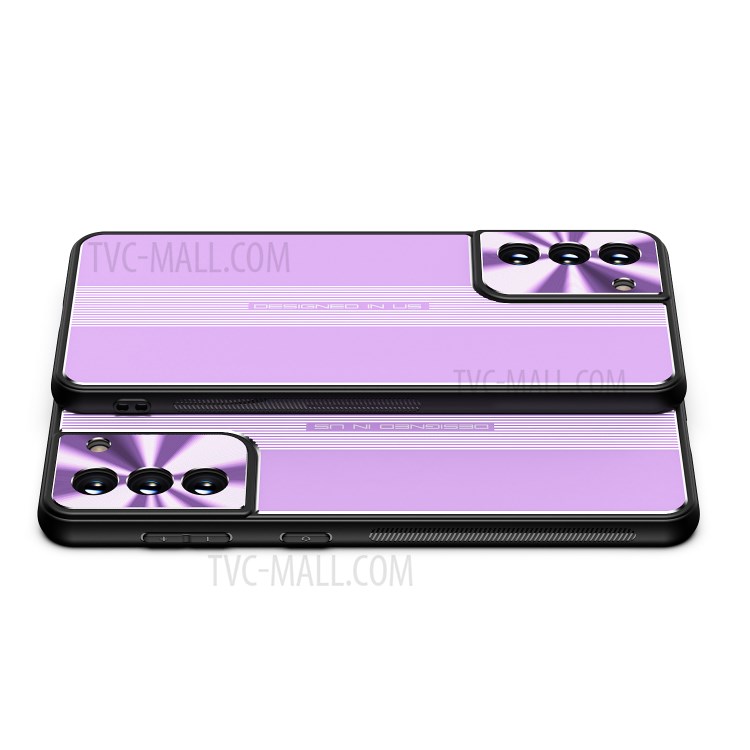 Shockproof Drop-proof TPU + Metal Hybrid Phone Protective Case for Samsung Galaxy S21+ 5G - Purple-7