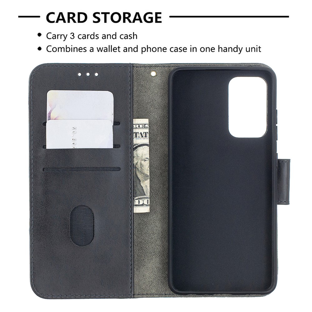 BF04 Splicing Crocodile Texture Protector Wallet Stand Leather Case for Samsung Galaxy A52 5G - Black-6