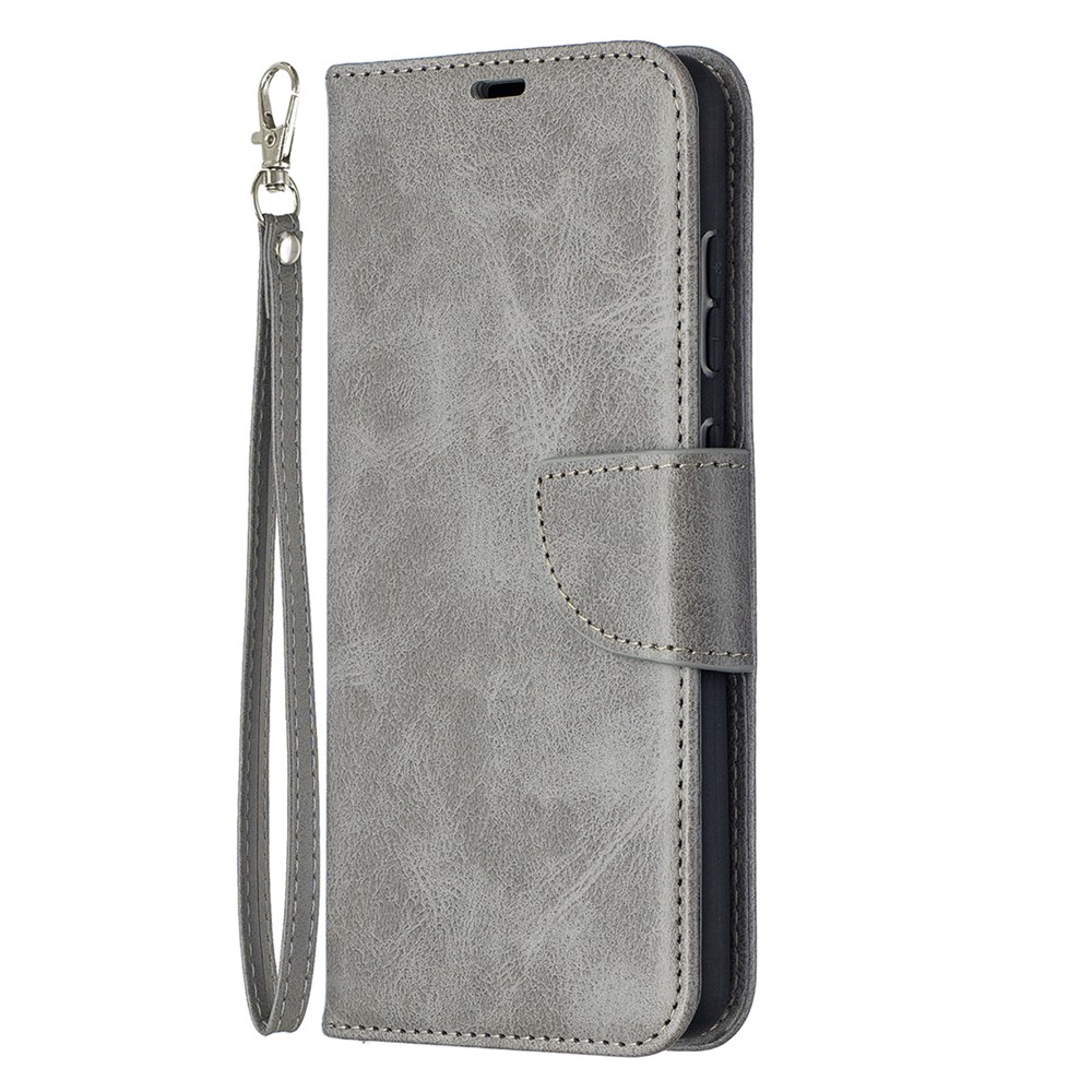PU Leather Wallet Stylish Smartphone Case for Samsung Galaxy A52 5G - Grey-2