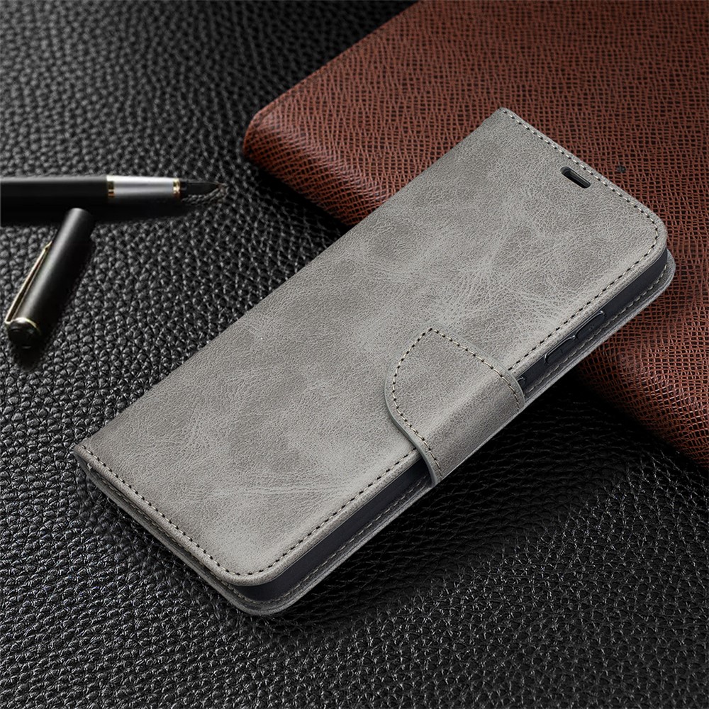 PU Leather Wallet Stylish Smartphone Case for Samsung Galaxy A52 5G - Grey-7